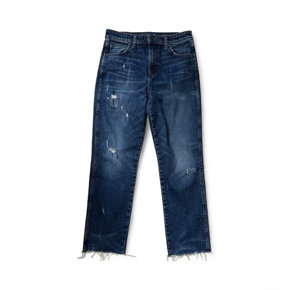 Lucky Brand Dark Blue Distressed Jeans - Picture 1 of 10